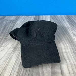 Hurley Flexfit Men's Solid Black Logo Adjustable Hat Cap